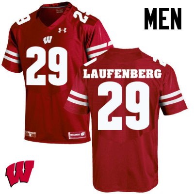 Men's Wisconsin Badgers NCAA #29 Troy Laufenberg Red Authentic Under Armour Stitched College Football Jersey PU31Q81SE